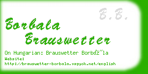 borbala brauswetter business card